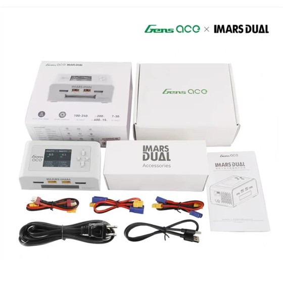 Hot Sales 300W Dual-channel TATTU IMARS DUAL D300 Smart Dual-channel Balanced Charger for the 2-6S Battery
